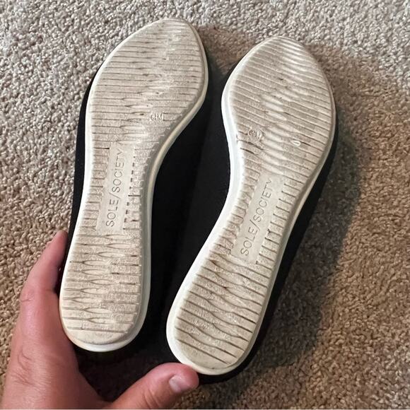 Sole Society Rounded Point Toe Ballet Flats in Black Women's Size 6.5 Easy On - Picture 3 of 9